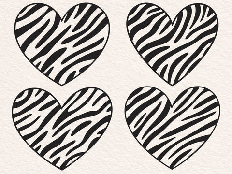 Zebra Stripe Heart SVG, Zebra Heart Svg, Zebra Heart Print, Zebra Stripes, Animal Skin Print Pattern SVG DesignDestine 