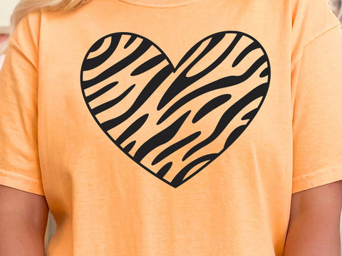 Zebra Stripe Heart SVG, Zebra Heart Svg, Zebra Heart Print, Zebra Stripes, Animal Skin Print Pattern SVG DesignDestine 