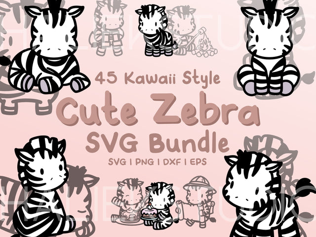 Zebra SVG Design Set SVG HalieKStudio 