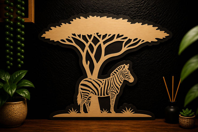 Zebra Tree Scene Laser Cut SVG Design SVG Regulrcrative 