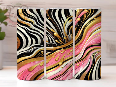 Zebra Yellow or Pink 20oz Tumbler Png, Straight & Tapered Tumbler Png, Zebra Tumbler Png, Digital Download PNG Sublimation Lara' s Designs 