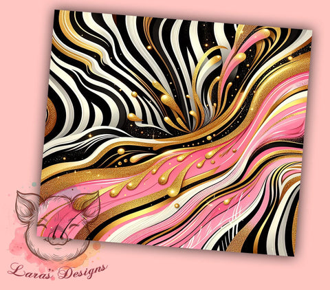 Zebra Yellow or Pink 20oz Tumbler Png, Straight & Tapered Tumbler Png, Zebra Tumbler Png, Digital Download PNG Sublimation Lara' s Designs 