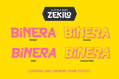 Zekilo - Playful Display Font Font twinletter 