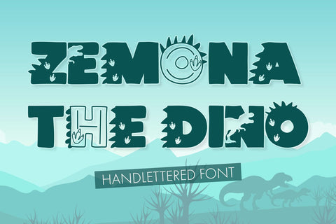 Zemona The Dino A Dinosaur Font Font Freeling Design House 