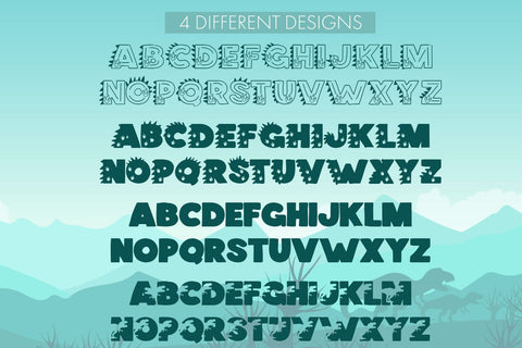 Zemona The Dino A Dinosaur Font Font Freeling Design House 