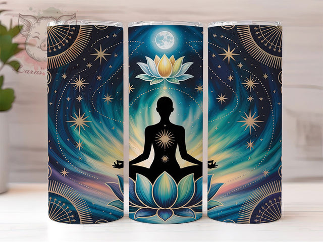 Zen Boho Yoga Meditation Tumbler Wrap, Boho Yoga Tumbler, 20Oz Sublimation Wrap, Meditation Tumbler Design, Spiritual Boho Wrap, Mindfulness Drinkware, Yoga Gift Idea Sublimation Lara' s Designs 