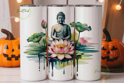 Zen Buddha 20oz Tumbler Wrap Sublimation PixelChick 