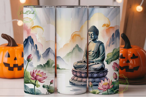 Zen Buddha Meditation 20oz Tumbler Wrap Sublimation PixelChick 