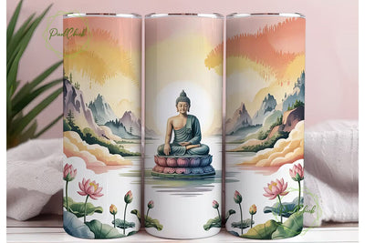 Zen Buddha Meditation 20oz Tumbler Wrap Sublimation PixelChick 