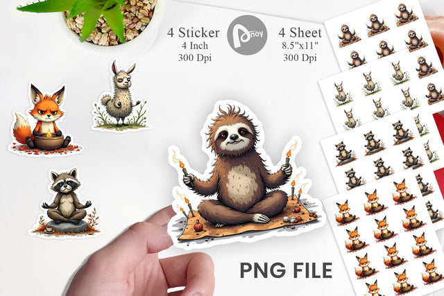 Zen Fail Critters Sticker Sublimation artnoy 