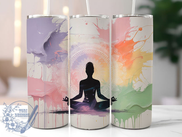 Zen Meditation Relaxation Spa Tumbler, Spa Theme Wrap, Relaxation Drinkware, Heat Transfer Cup, Calming Yoga Design, 20Oz Sublimation Wrap, Mindfulness Gift Idea Sublimation ToriDesigns 