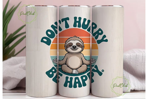 Zen Sloth 20oz Tumbler Design Sublimation PixelChick 
