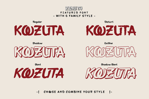 Zenlith - Japan Display Font Font twinletter 