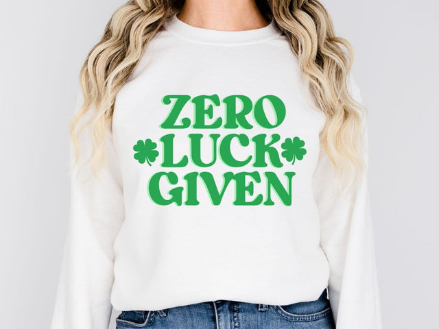 Zero Luck Given SVG | Sassy St. Patrick's Design SVG So Fontsy VIP Design Shop 
