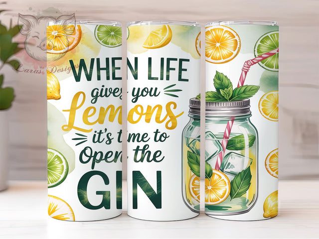Zesty & Bright When Life Gives You Lemons Tumbler, Funny Quote Tumbler, When Life Gives You Lemons, Citrus Tumbler Design, 20oz Tumbler Sublimation, Bright Summer Tumbler Sublimation Lara' s Designs 