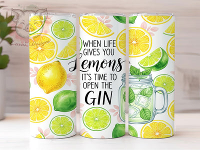 Zesty & Bright When Life Gives You Lemons Tumbler, Funny Quote Tumbler, When Life Gives You Lemons, Citrus Tumbler Design, 20oz Tumbler Sublimation, Bright Summer Tumbler Sublimation Lara' s Designs 