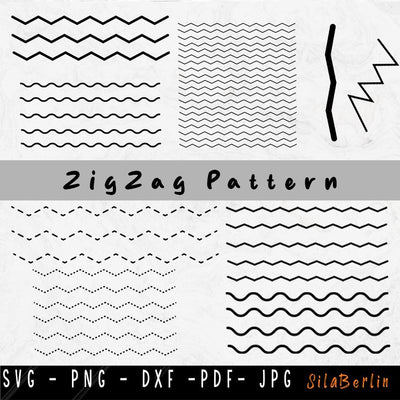 ZigZag Pattern Svg Bundle, Geometric Shapes SVG, Zigzag Line Svg, Geometric Pattern Svg, Zigzag Png, Abstract Shapes, SVG Files for Cricut SVG SilaBerlin 
