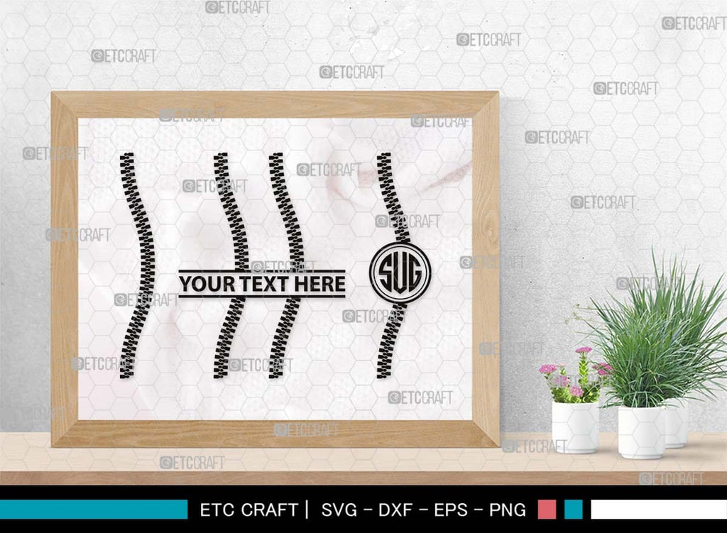 Zipper Monogram, Zipper Silhouette, Zipper SVG Bundle, Black Zipper Svg ...