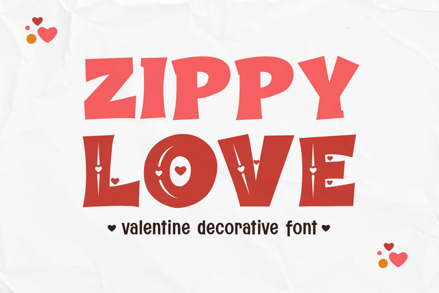 Zippy Love – Playful Valentine Decorative Typeface Font Mozzatype 