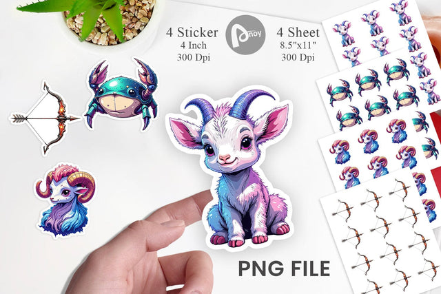 Zodiac Babies Sticker Sublimation artnoy 