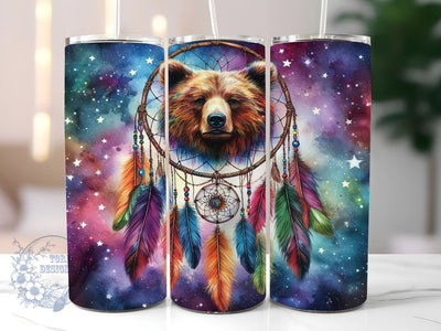 Zodiac Bear 20oz Skinny Tumbler, Boho Tumbler Png, Straight & Tapered Tumbler Wrap, Instant Digital Download Sublimation ToriDesigns 