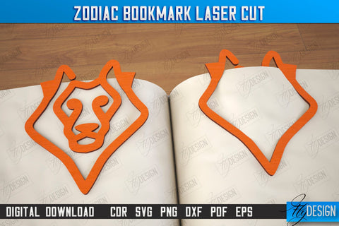 Zodiac Bookmark Bundle | Wooden Bookmark | Astrology | Book Lover | Zodiac Sign | CNC Files SVG Fly Design 
