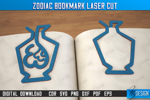 Zodiac Bookmark Bundle | Wooden Bookmark | Astrology | Book Lover | Zodiac Sign | CNC Files SVG Fly Design 