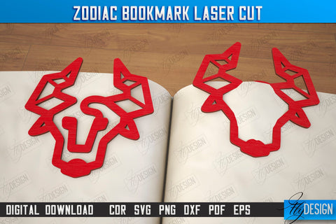 Zodiac Bookmark | Wooden Bookmark | Astrology | Book Lover | Zodiac Sign | CNC File SVG Fly Design 