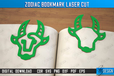 Zodiac Bookmark | Wooden Bookmark | Astrology | Book Lover | Zodiac Sign | CNC File SVG Fly Design 