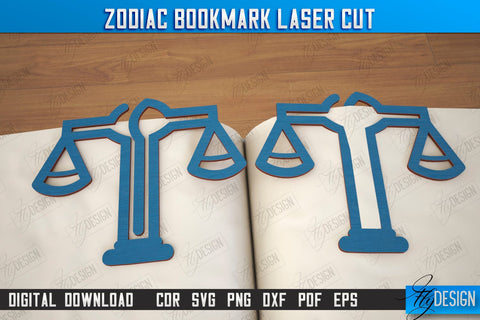Zodiac Bookmark | Wooden Bookmark | Astrology | Book Lover | Zodiac Sign | CNC File SVG Fly Design 