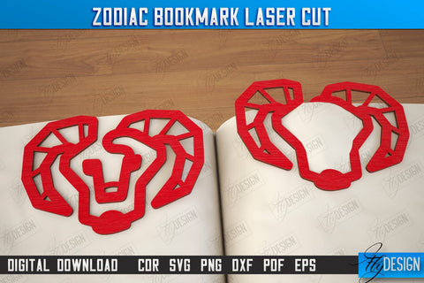 Zodiac Bookmark | Wooden Bookmark | Astrology | Book Lover | Zodiac Sign | CNC File SVG Fly Design 