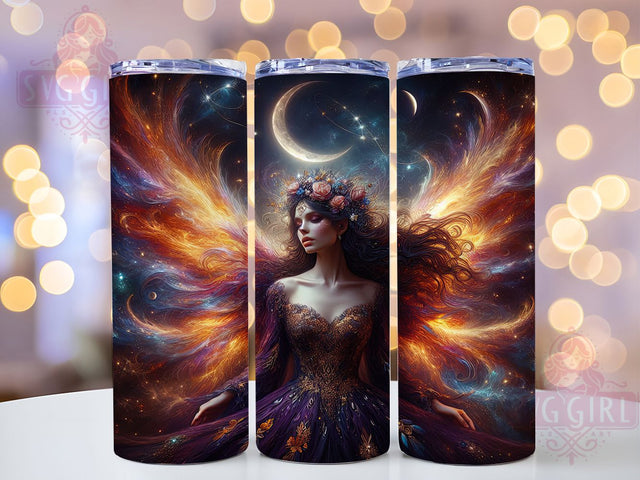 Zodiac Fairy Celestial Boho Tumbler, Celestial Boho Wrap, Moon Phase Cup, Astrology Fairy Drinkware, 20oz Celestial Wrap, Starry Boho Tumbler, Cosmic Moon Sublimation Sublimation SvggirlplusArt 