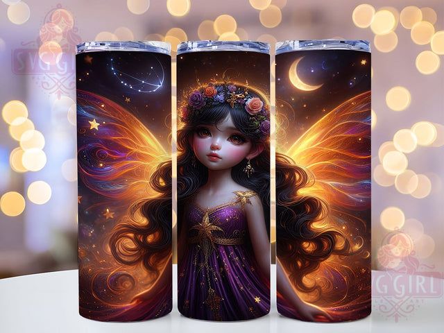 Zodiac Fairy Celestial Boho Tumbler, Celestial Boho Wrap, Moon Phase Cup, Astrology Fairy Drinkware, 20oz Celestial Wrap, Starry Boho Tumbler, Cosmic Moon Sublimation Sublimation SvggirlplusArt 
