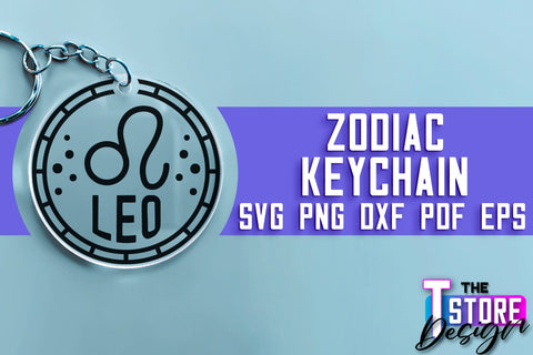 Zodiac Keychain SVG | Astrology Design | SVG Design v.1 SVG The T Store Design 
