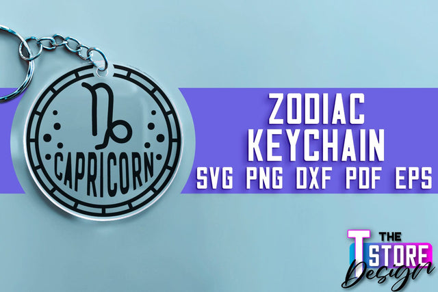 Zodiac Keychain SVG | Astrology Design | SVG Design v.1 SVG The T Store Design 