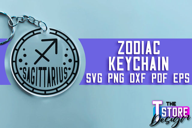 Zodiac Keychain SVG | Astrology Design | SVG Design v.1 SVG The T Store Design 