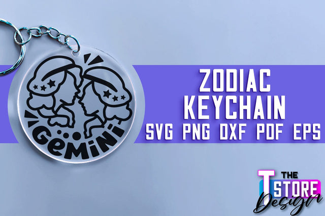 Zodiac Keychain SVG | Astrology Design | SVG Design v.2 SVG The T Store Design 