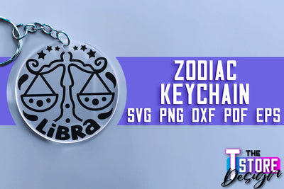 Zodiac Keychain SVG | Astrology Design | SVG Design v.2 SVG The T Store Design 