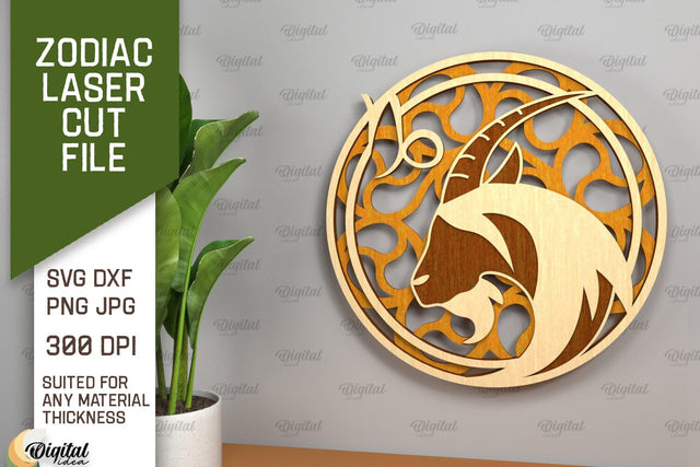 ZODIAC Laser Cut File. Horoscope Layered SVG Decor SVG Evgenyia Guschina 