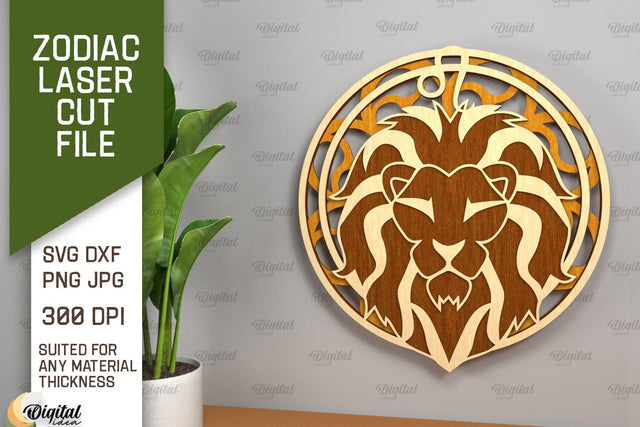 ZODIAC Laser Cut File. Horoscope Layered SVG Decor SVG Evgenyia Guschina 