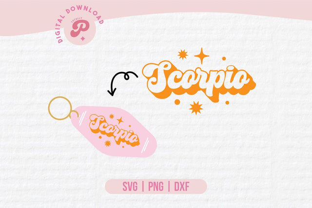Zodiac Motel Keychain SVG SVG Totally Posie 