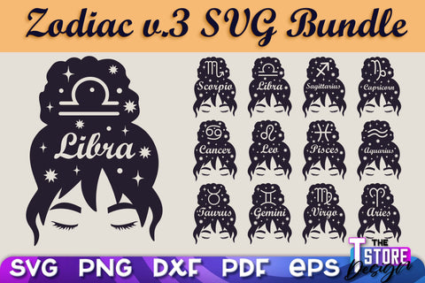 Zodiac SVG Design | Astrology Design | SVG Design v.3 SVG The T Store Design 