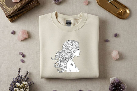 Zodiac Woman Silhouette Bundle, Astrology Png Set, Feminine Line Art, Celestial Zodiac Signs, Boho Aesthetic Clipart, Spiritual Art Pngs SVG TiffsCraftyCreations 