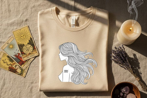 Zodiac Woman Silhouette Bundle, Astrology Png Set, Feminine Line Art, Celestial Zodiac Signs, Boho Aesthetic Clipart, Spiritual Art Pngs SVG TiffsCraftyCreations 