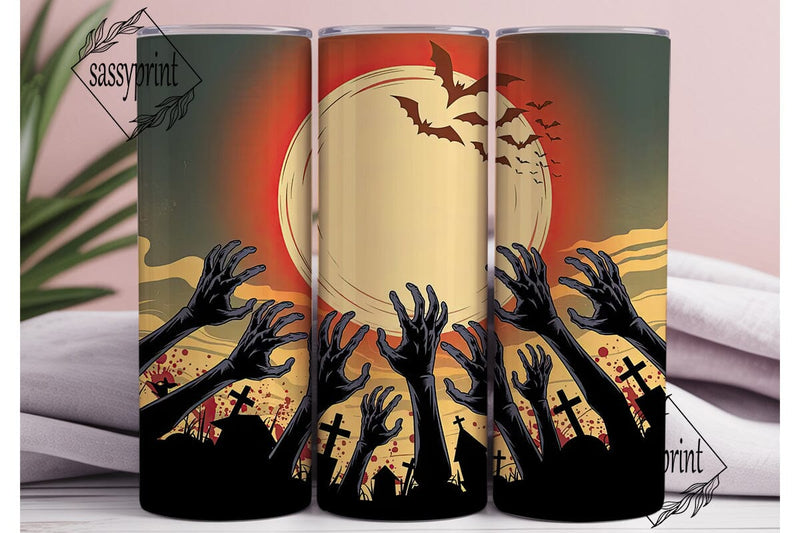Zombie Apocalypse 20oz Tumbler Wrap Sublimation sassyprint 