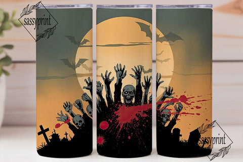 Zombie Apocalypse 20oz Tumbler Wrap Sublimation sassyprint 