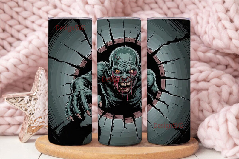 Zombie Breakout 20oz Tumbler Wrap Sublimation DesignSVG 