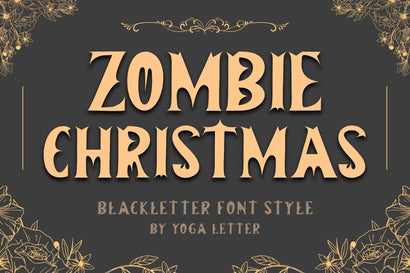 Zombie Christmas Font Prasetya Letter 