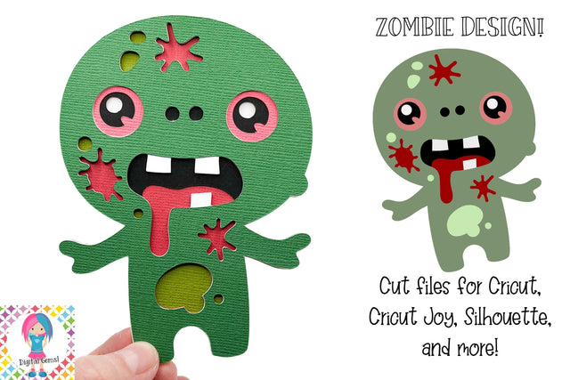 Zombie Design SVG Digital Gems 
