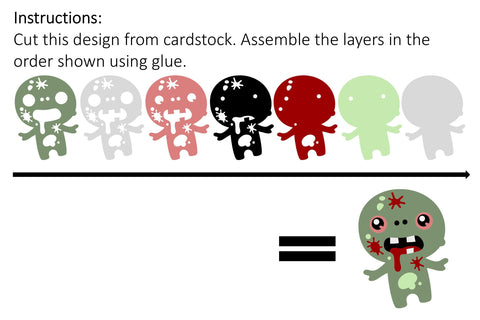 Zombie Design SVG Digital Gems 